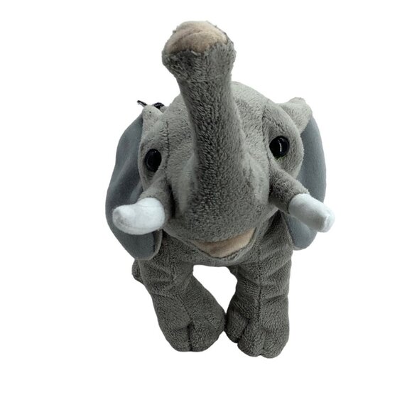 Wild Republic African Elephant Plush Stuffed Animal Toy 9" Realistic K&M Gray - Picture 2 of 8